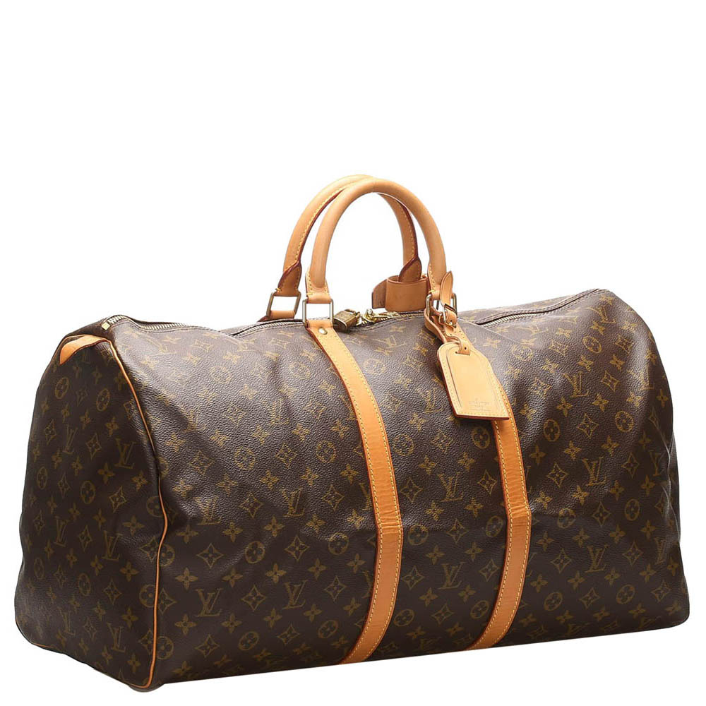 

Louis Vuitton Monogram Canvas Keepall 55 Bag, Brown