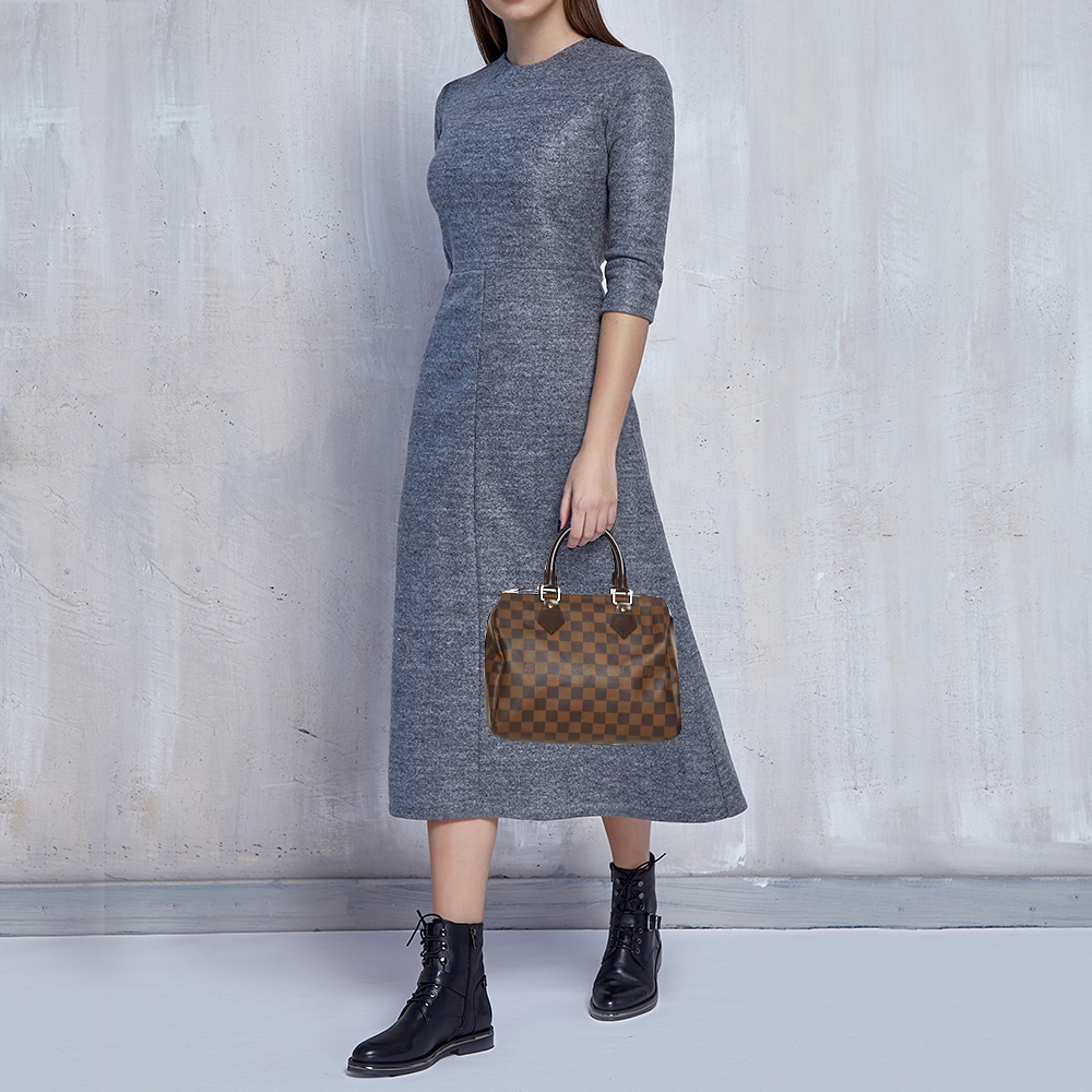 

Louis Vuitton Damier Ebene Canvas Speedy 25 Bag, Brown