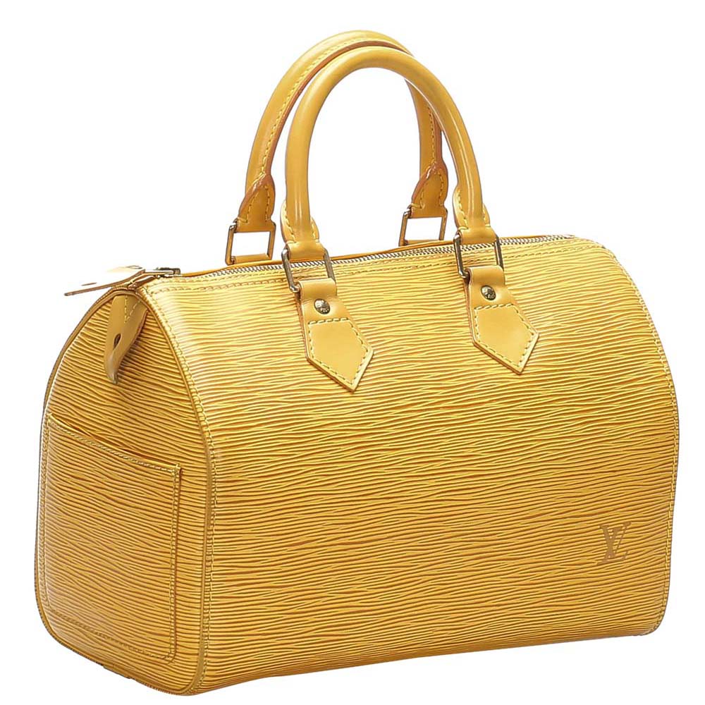 

Louis Vuitton Yellow Epi Leather Speedy 25 Bag