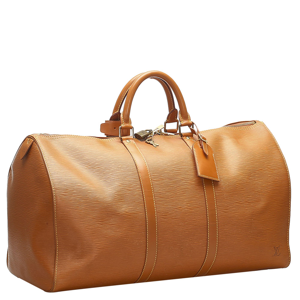 

Louis Vuitton Brown Epi Leather Keepall 50 Bag