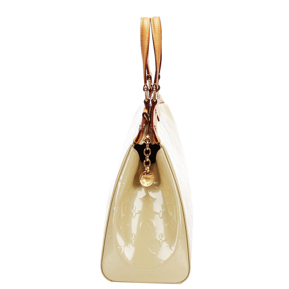 

Louis Vuitton Cream Monogram Vernis Brea MM Bag