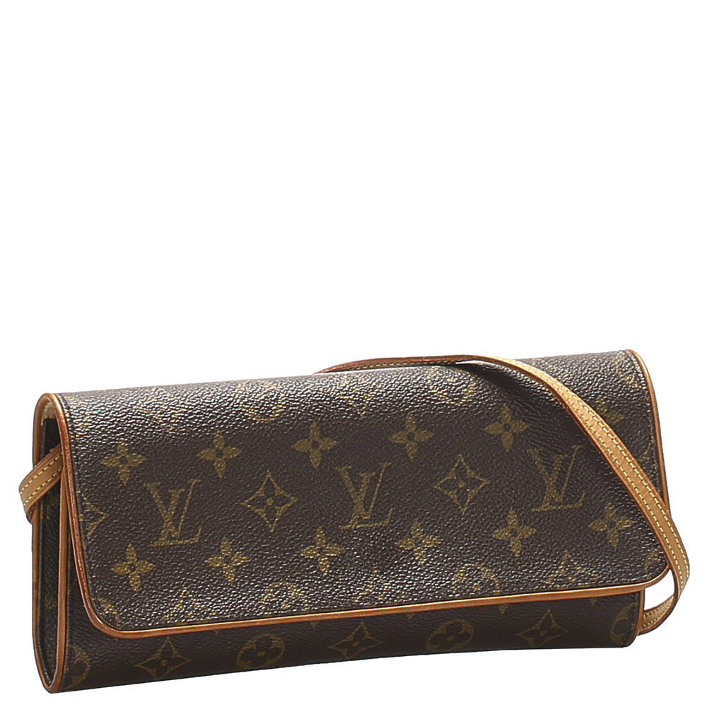 

Louis Vuitton Brown Monogram Canvas Pochette Twin GM Bag