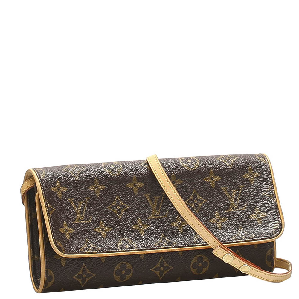 

Louis Vuitton Brown Monogram Canvas Pochette Twin GM Bag