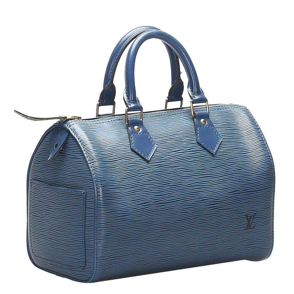 

Louis Vuitton Blue Epi Leather Speedy 25 Bag