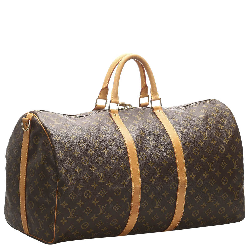 

Louis Vuitton Brown Monogram Canvas Keepall Bandouliere 55 bag