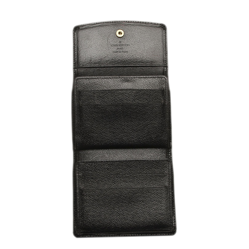 

Louis Vuitton Black Epi Leather Porte Monnaie Billets Tresor Wallet