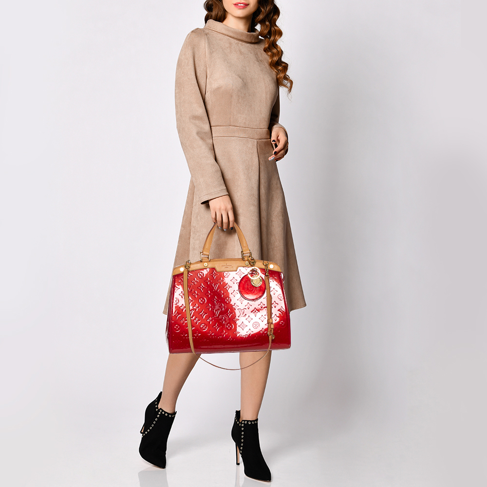 

Louis Vuitton Pomme D’amour Monogram Vernis Brea GM Bag, Red