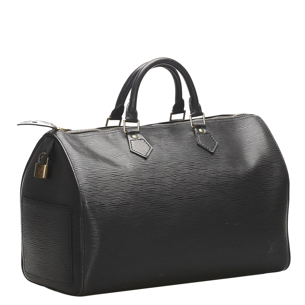 

Louis Vuitton Black Epi Leather Speedy 35 Bag
