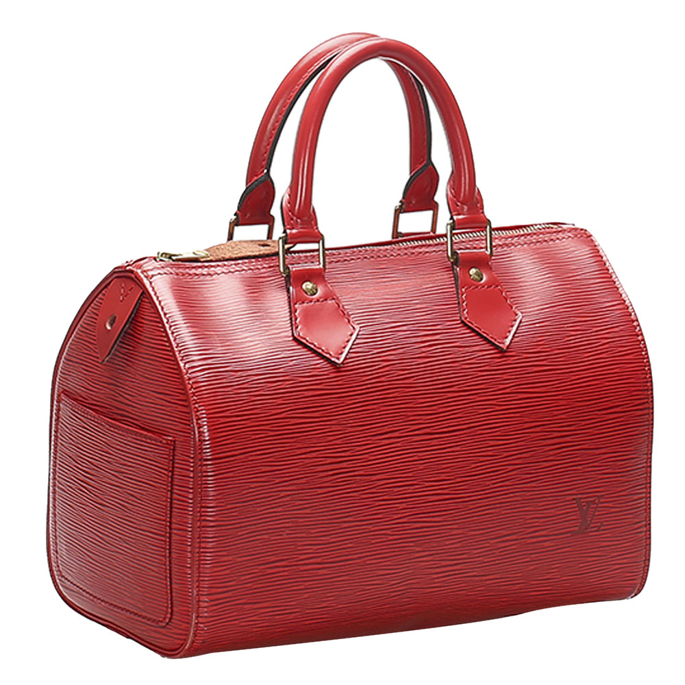

Louis Vuitton Red Epi Leather Speedy 25 Bag