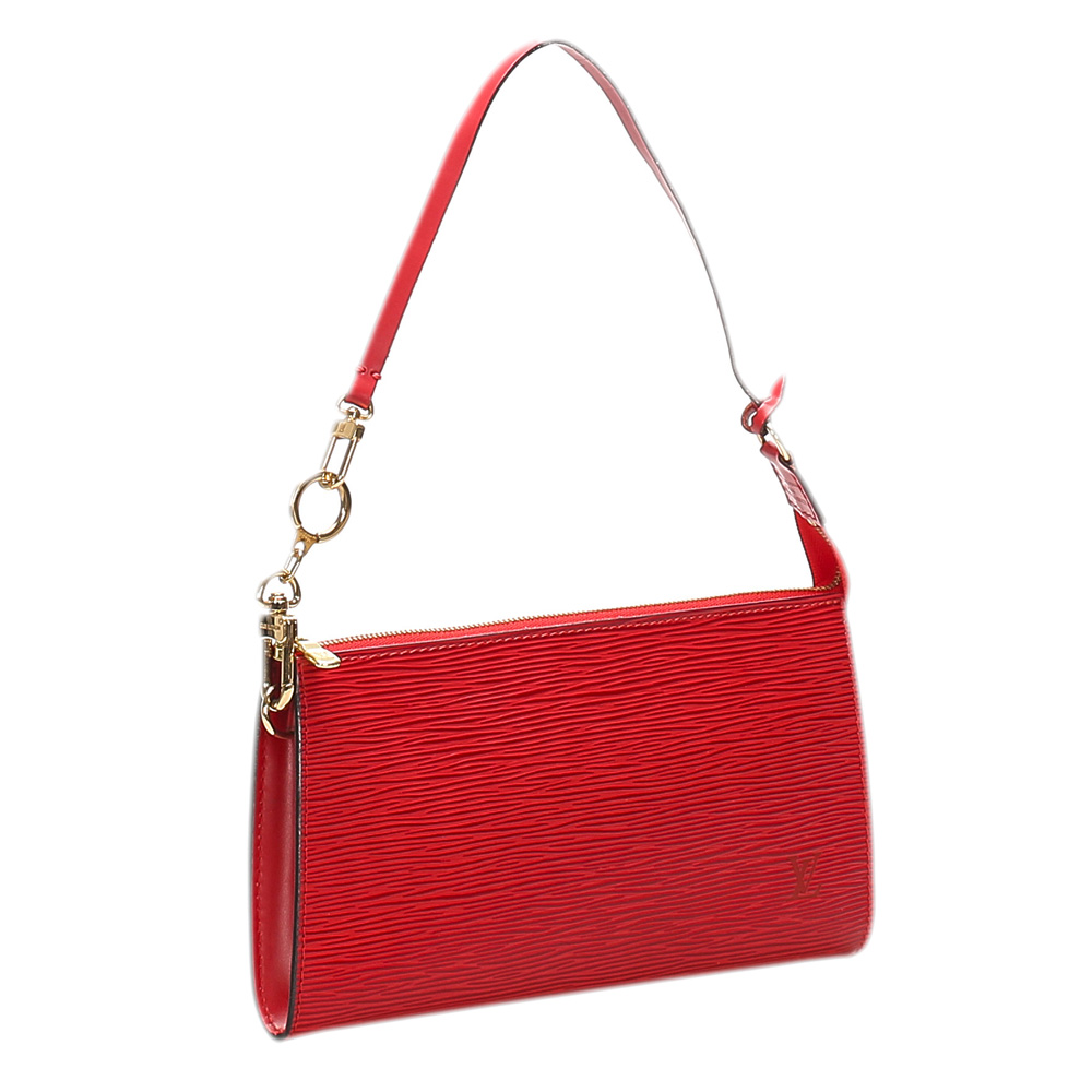 

Louis Vuitton Red Epi Leather Pochette Accessoires Bag