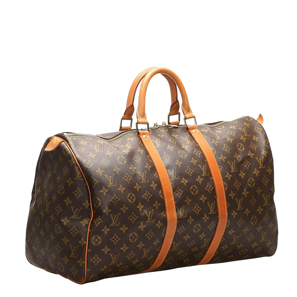 

Louis Vuitton Brown Monogram Canvas Keepall Bandouliere 50 Bag