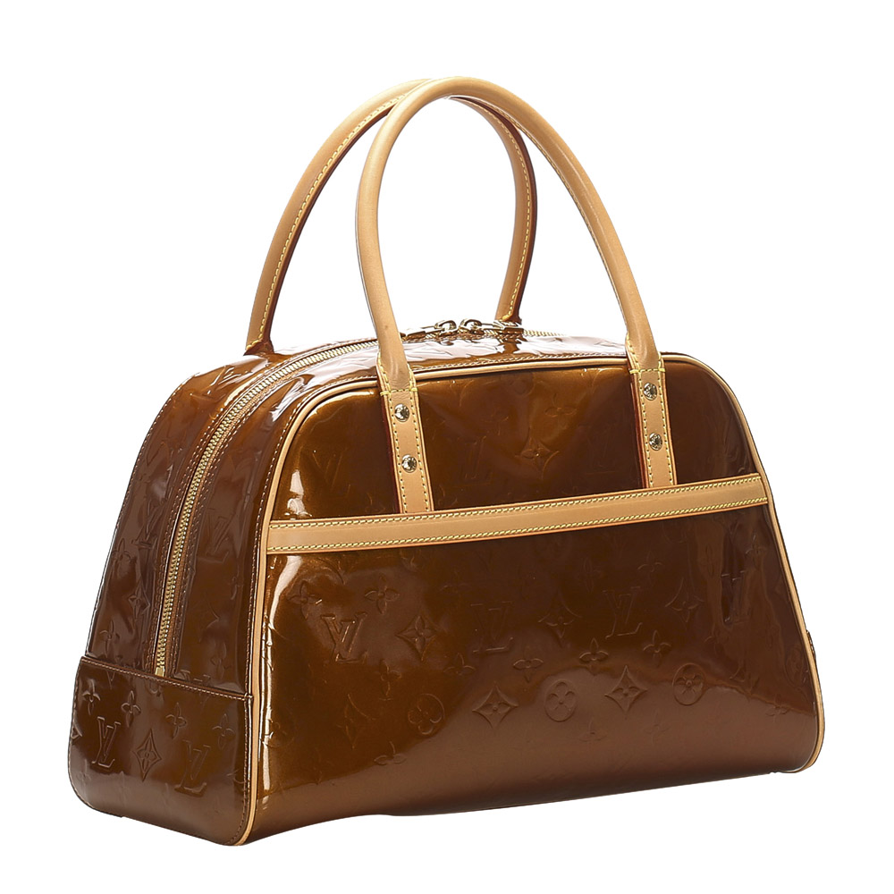 

Louis Vuitton Brown Monogram Vernis Tompkins Square Bag, Beige