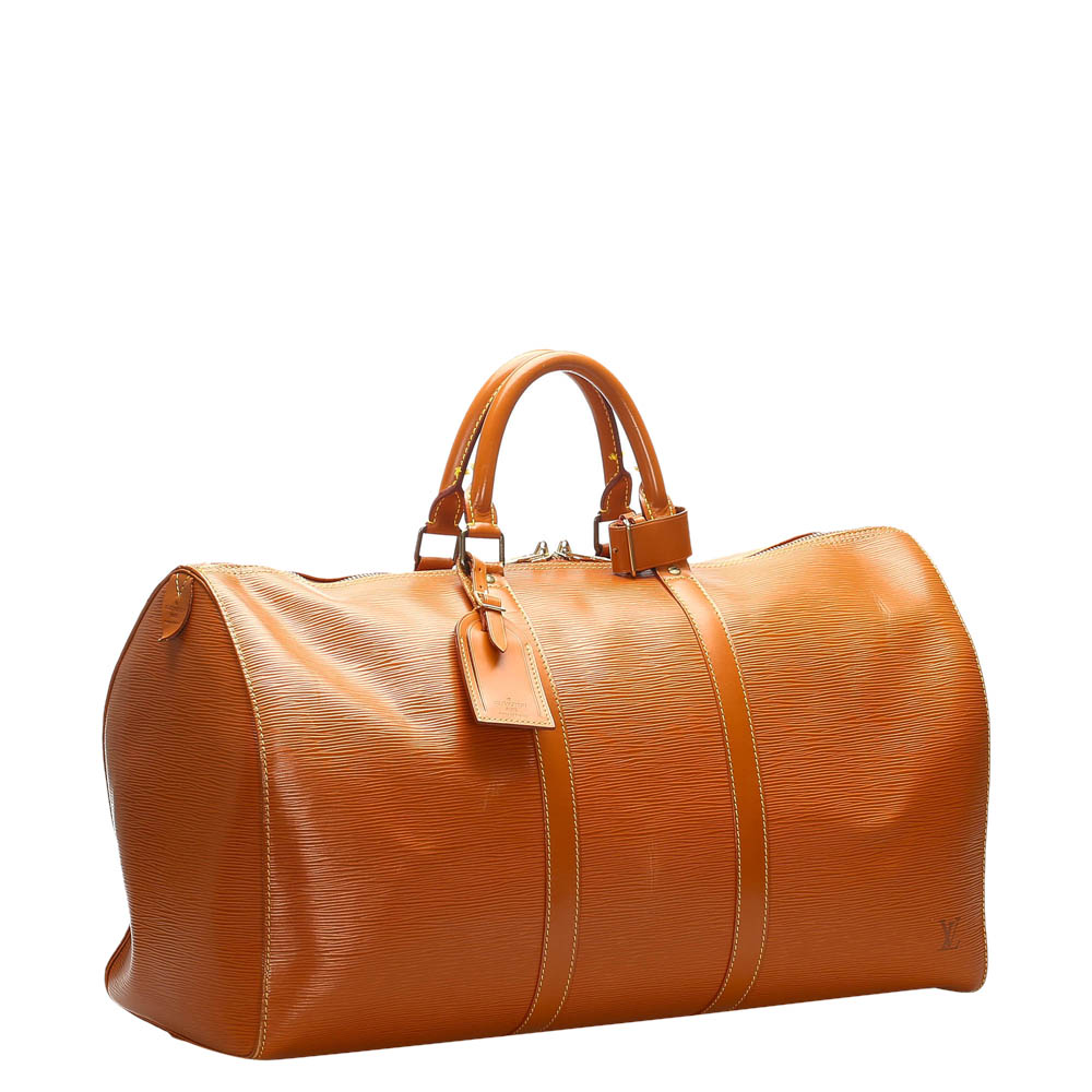 

Louis Vuitton Brown Epi Leather Keepall 55 Bag