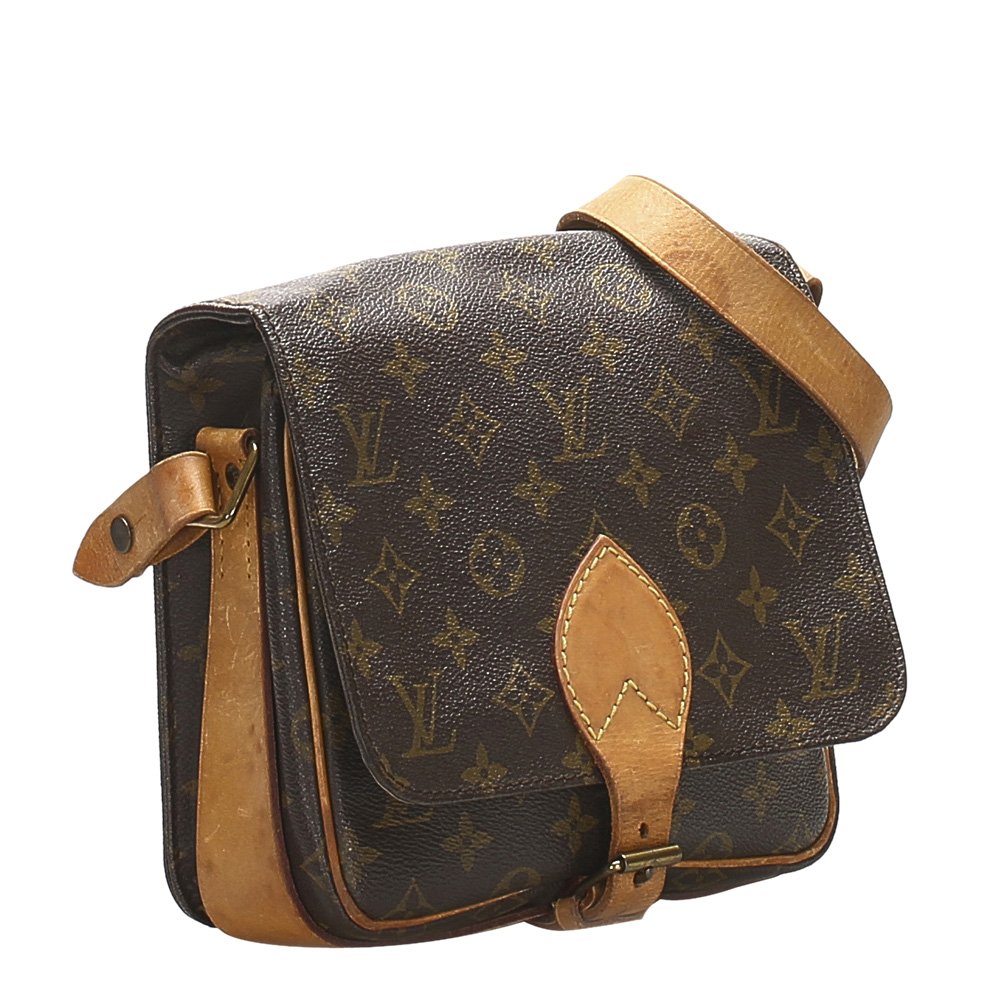 

Louis Vuitton Monogram Canvas Cartouchiere MM Bag, Brown
