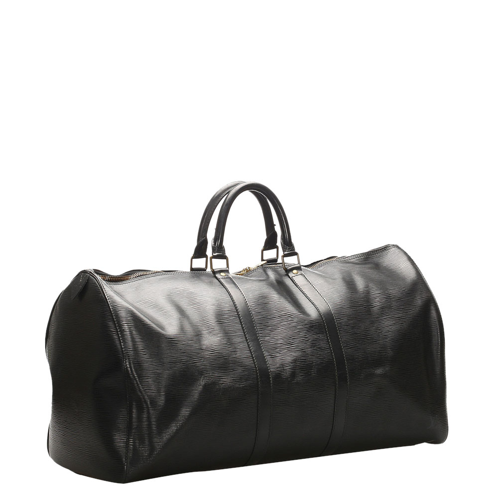 

Louis Vuitton Black Epi Leather Keepall 55 Bag
