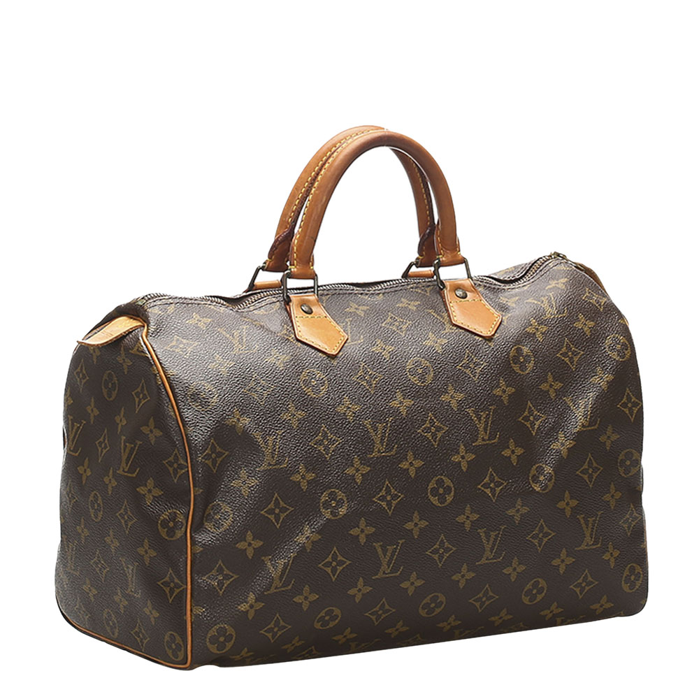 

Louis Vuitton Monogram Canvas Speedy 35 Bag, Brown