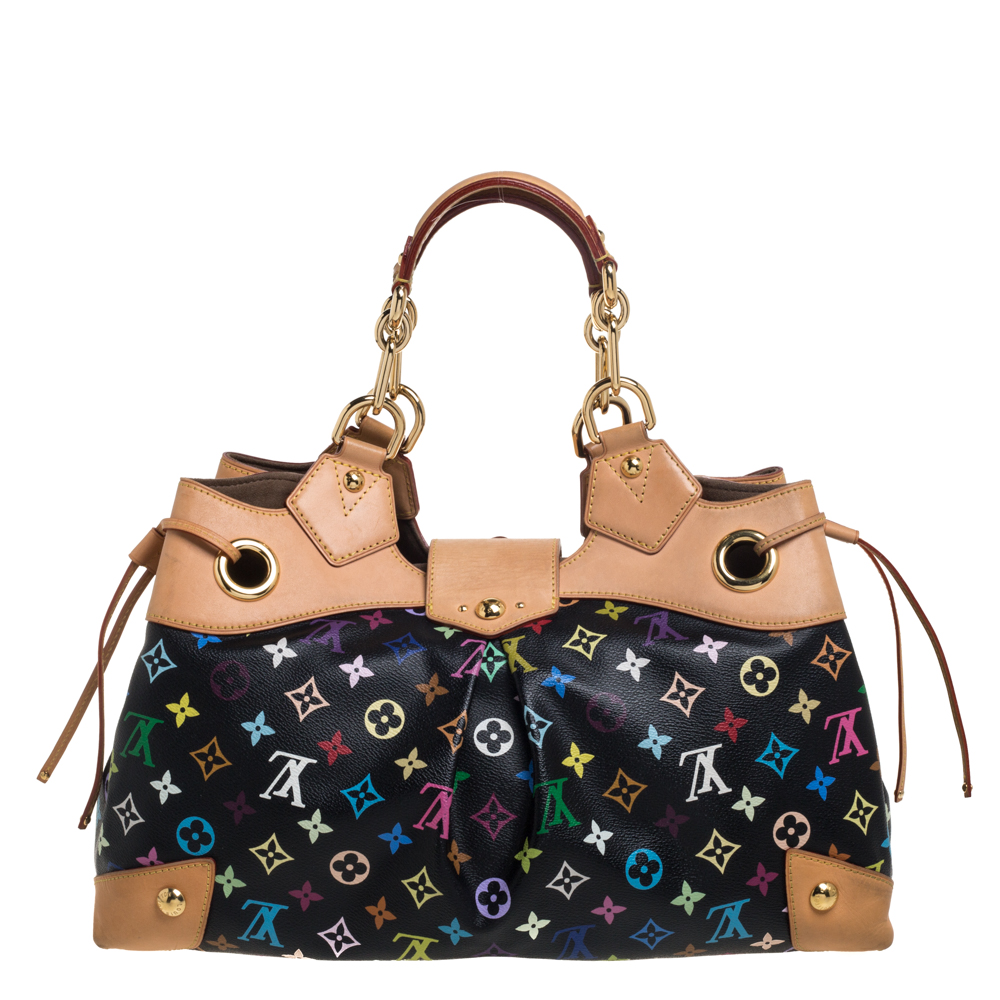 Louis Vuitton Black Monogram Multicolore Ursula Bag - Yoogi's Closet