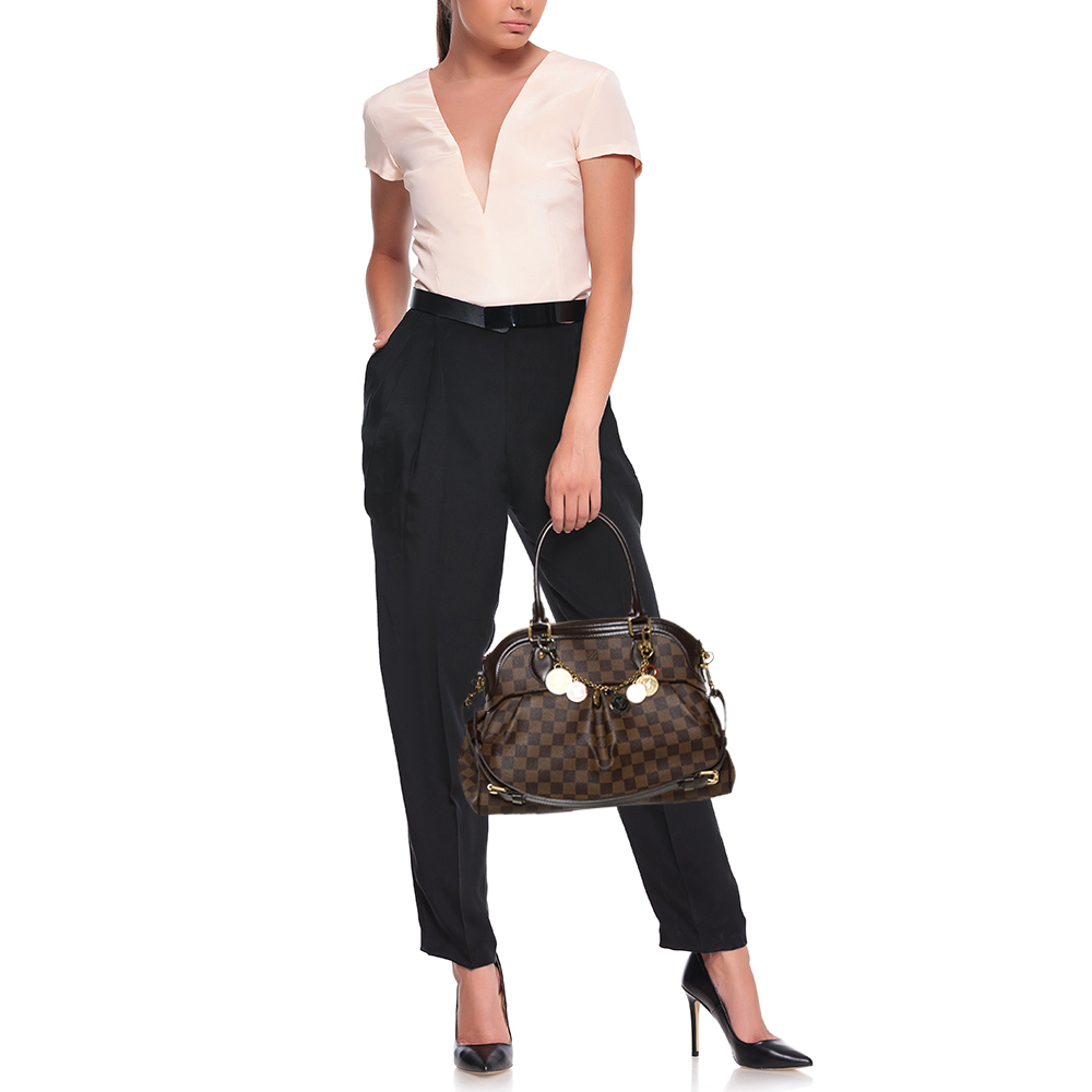 

Louis Vuitton Damier Ebene Canvas Trevi PM Bag, Brown