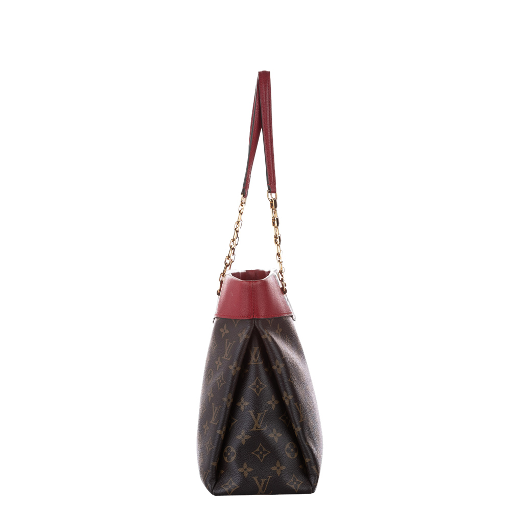 

Louis Vuitton Brown/Red Monogram Canvas Pallas Shopper Bag