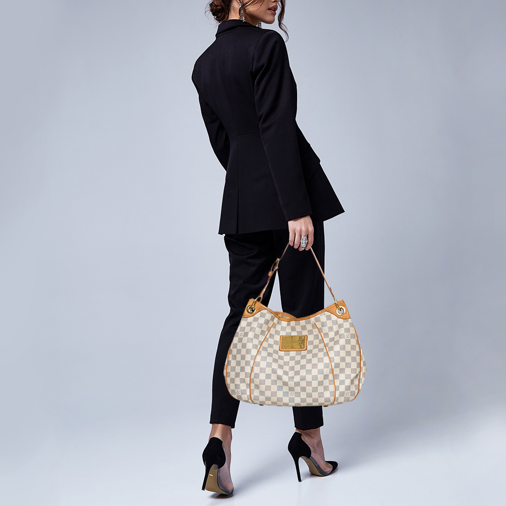 

Louis Vuitton Damier Azur Canvas Galliera PM Bag, Beige