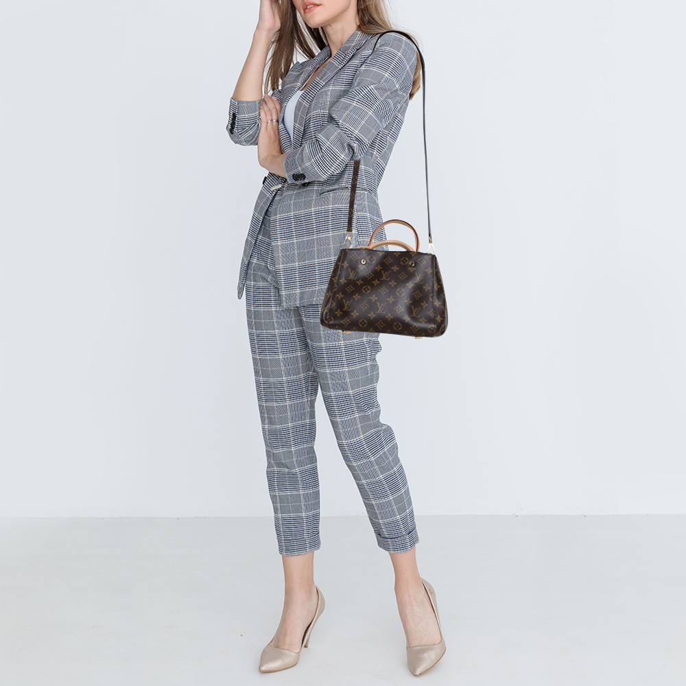 

Louis Vuitton Monogram Canvas Montaigne BB Bag, Brown