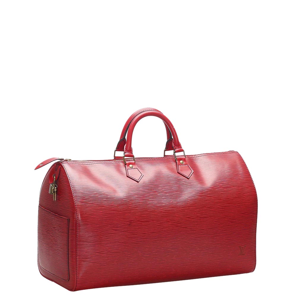 

Louis Vuitton Red Epi Leather Speedy 40 Bag