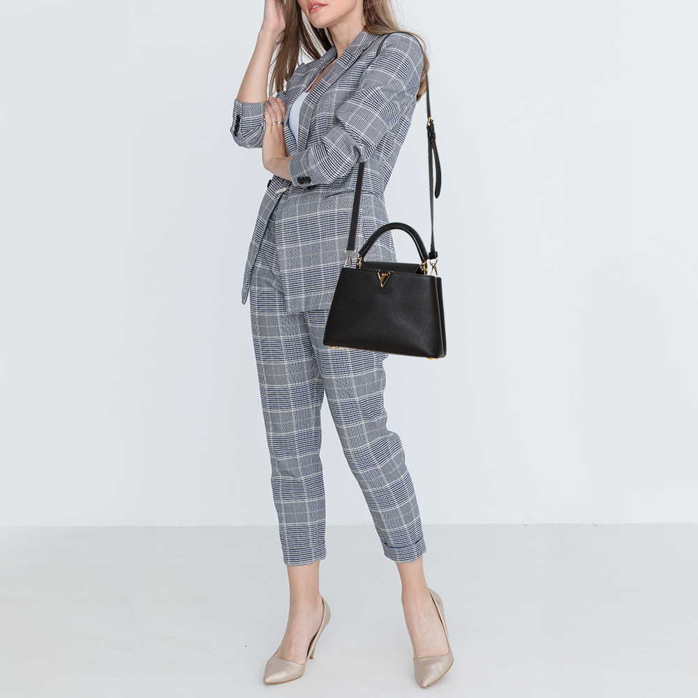 

Louis Vuitton Black Taurillon Leather Capucines BB Bag