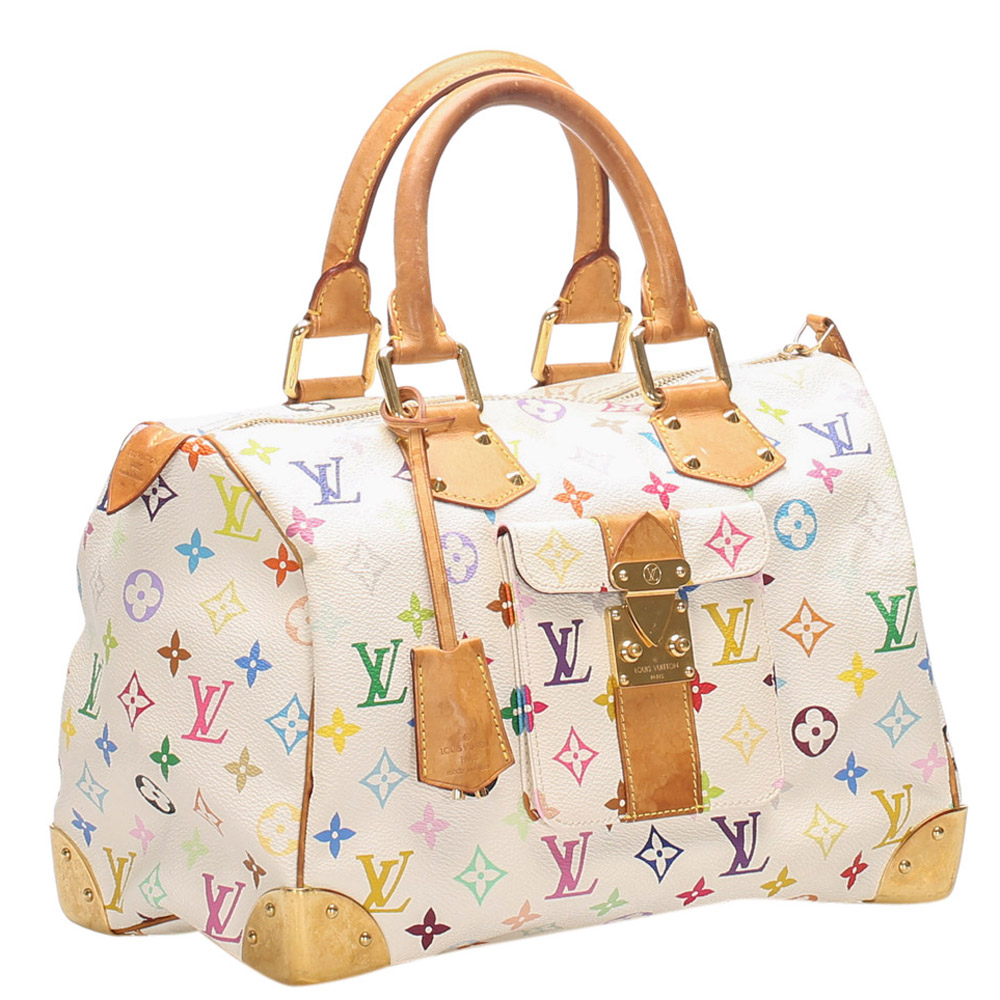 

Louis Vuitton White/Multicolor Monogram Multicolore Canvas Speedy 30 Bag