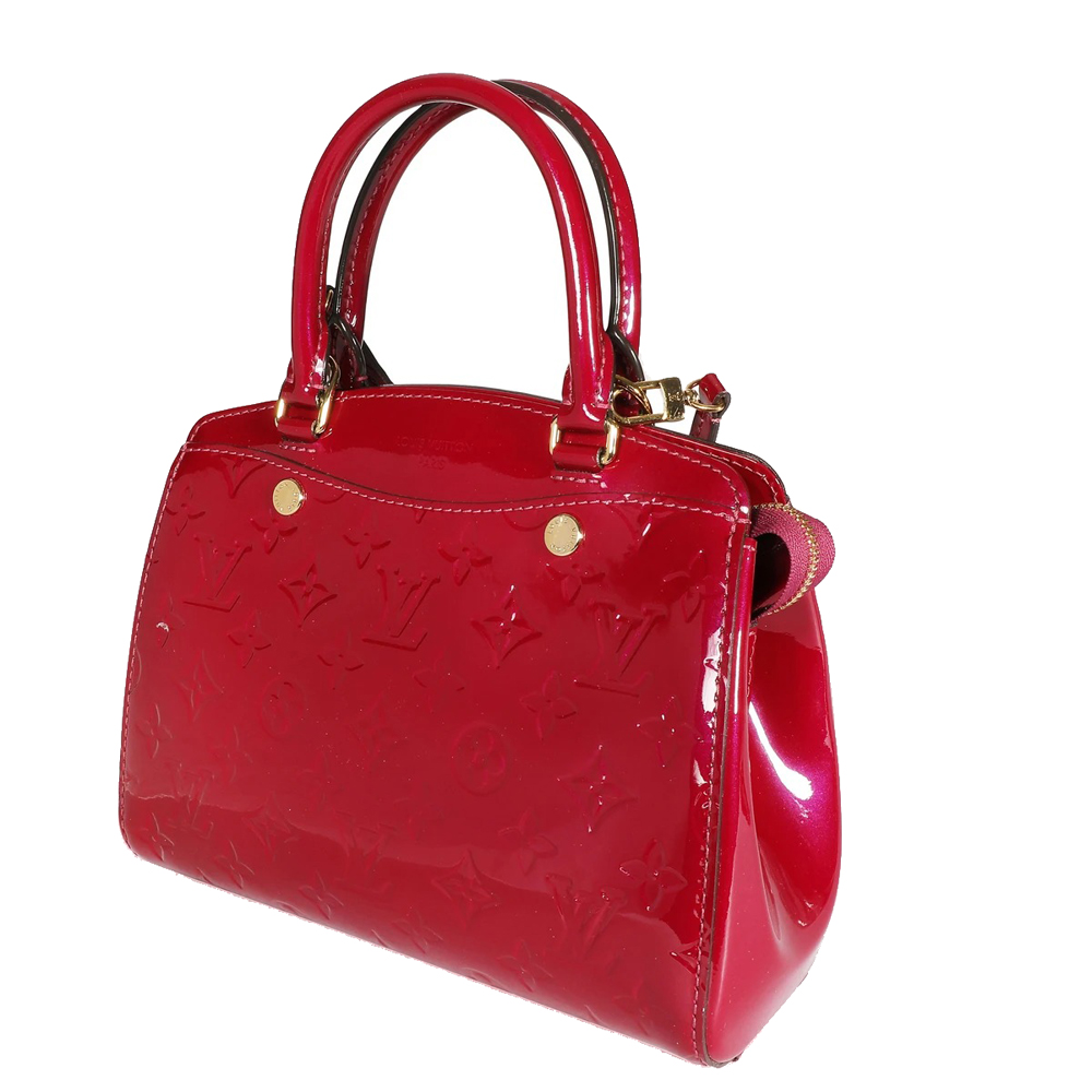 

Louis Vuitton Magenta Monogram Vernis Leather Brea PM Bag, Red