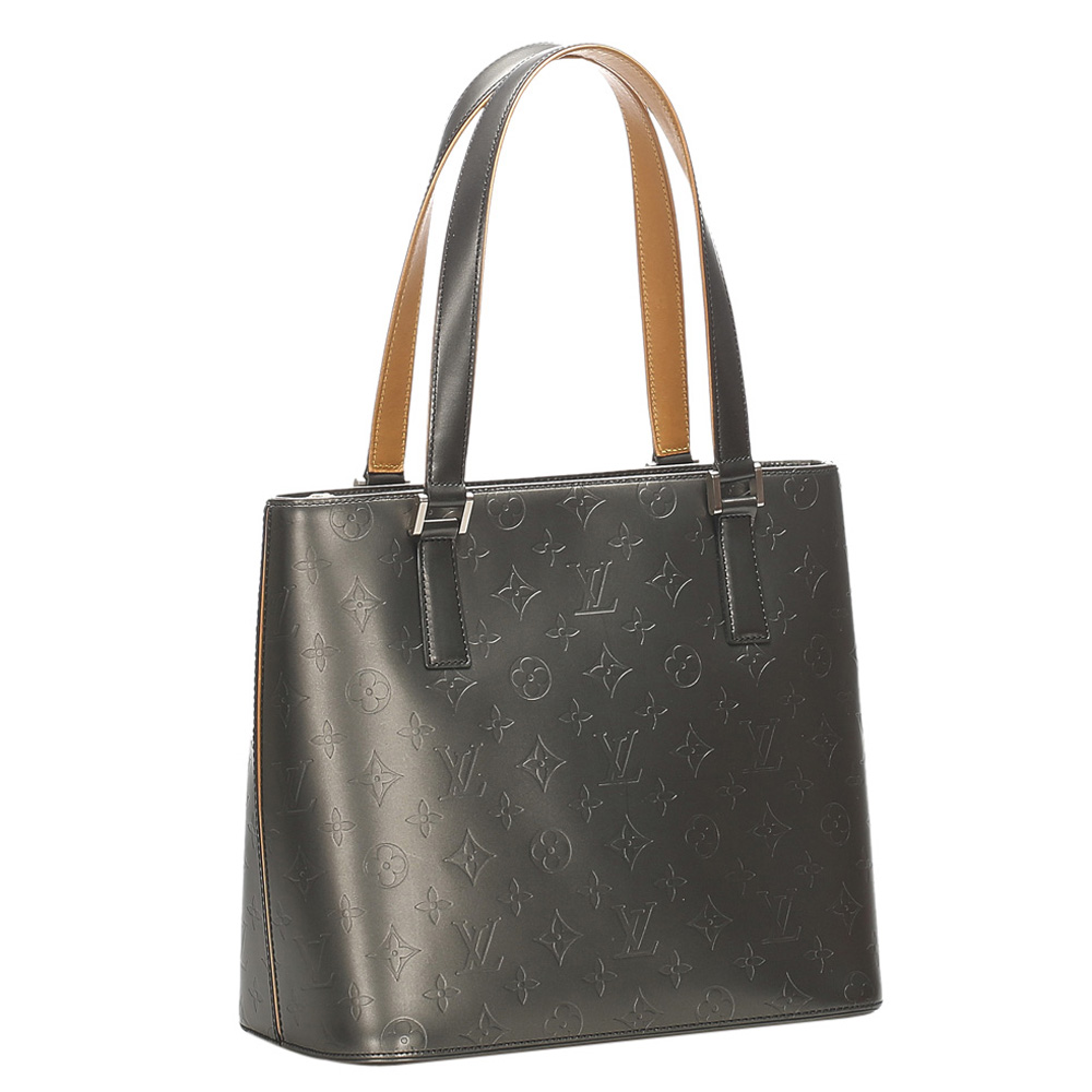 

Louis Vuitton Black Monogram Mat Leather Stockton Bag