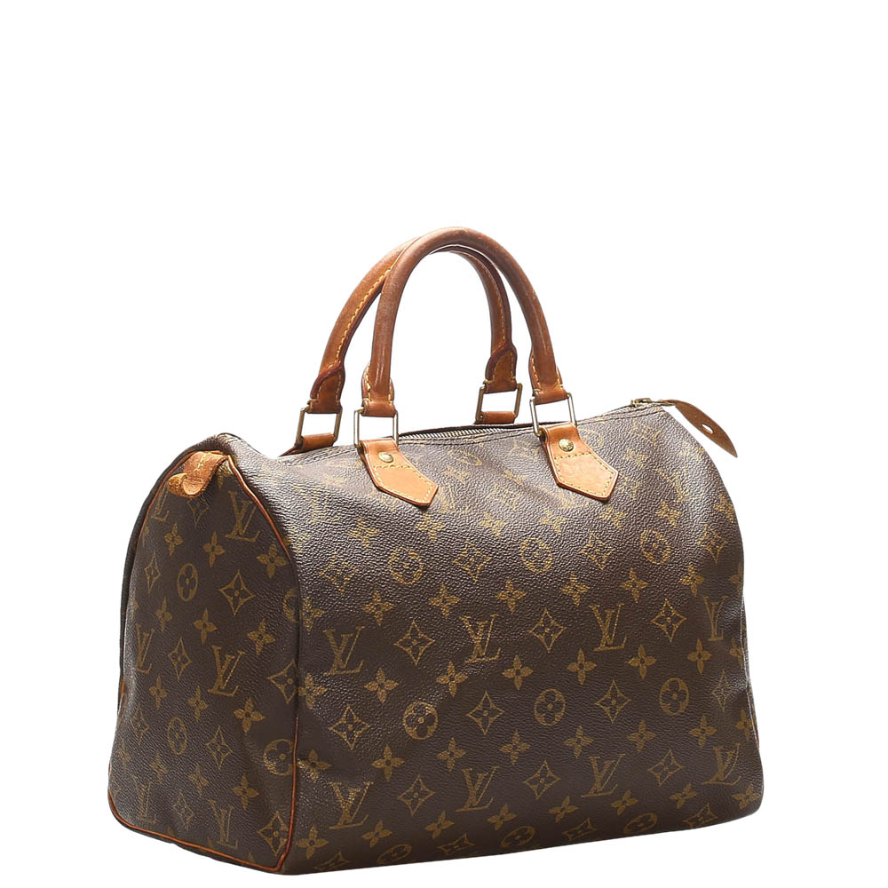 

Louis Vuitton Monogram Canvas Speedy 35 Bag, Brown
