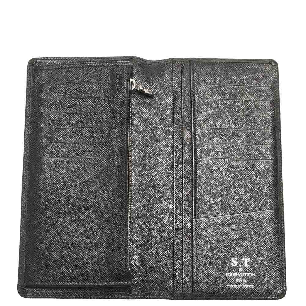 

Louis Vuitton Black Taiga Leather Obsolete Long Wallet