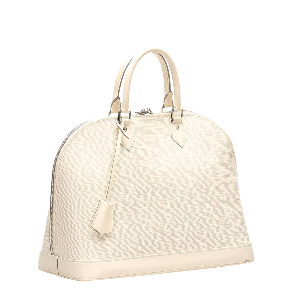 

Louis Vuitton White Epi Leather Alma PM Bag