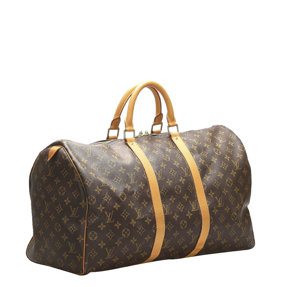 

Louis Vuitton Monogram Canvas Keepall 50 Bag, Brown
