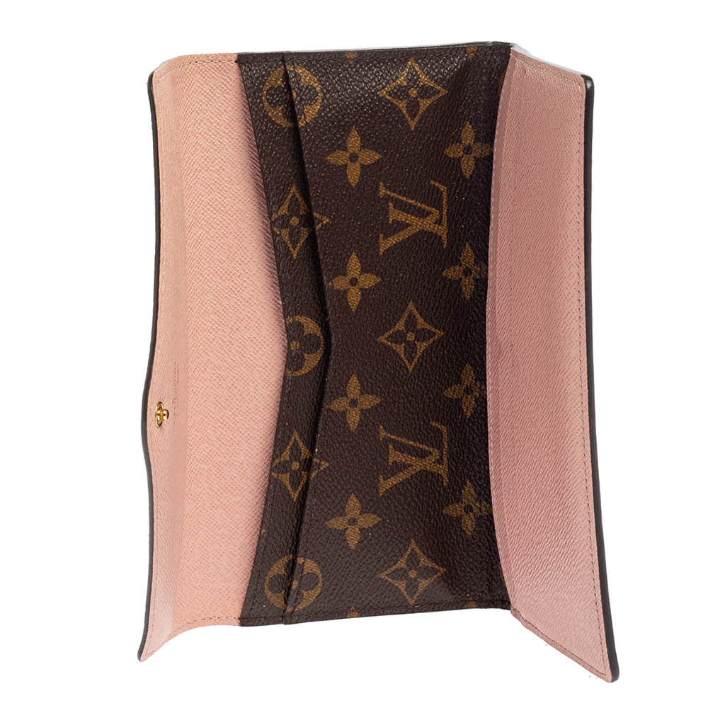 

Louis Vuitton Rose Ballerine Monogram Canvas Josephine Wallet, Brown