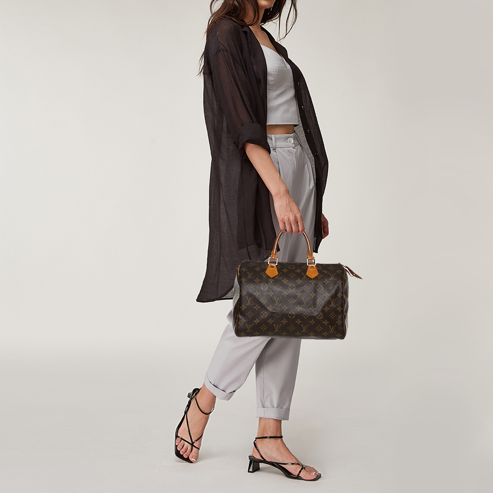

Louis Vuitton Monogram Canvas Speedy 30 Bag, Brown