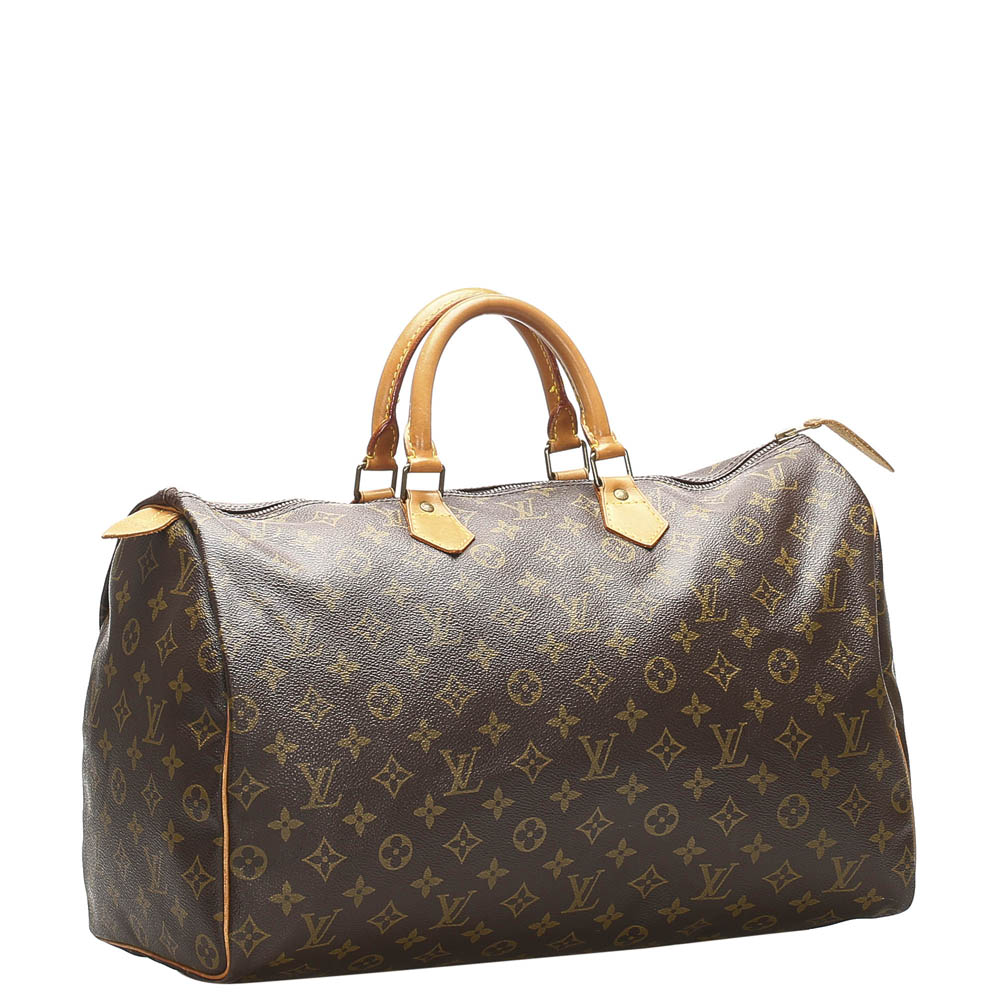 

Louis Vuitton Monogram Canvas Speedy 40 Bag, Brown