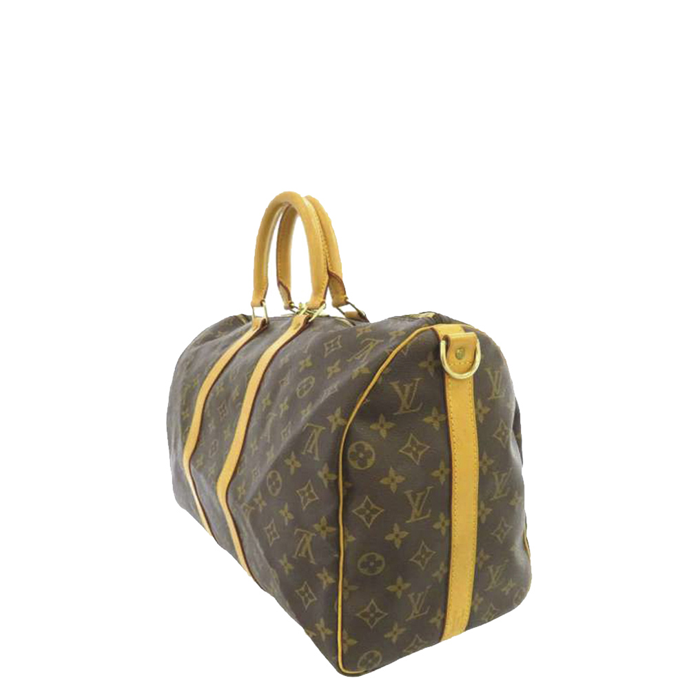 

Louis Vuitton Monogram Canvas Keepall Bandouliere 45 Bag, Brown