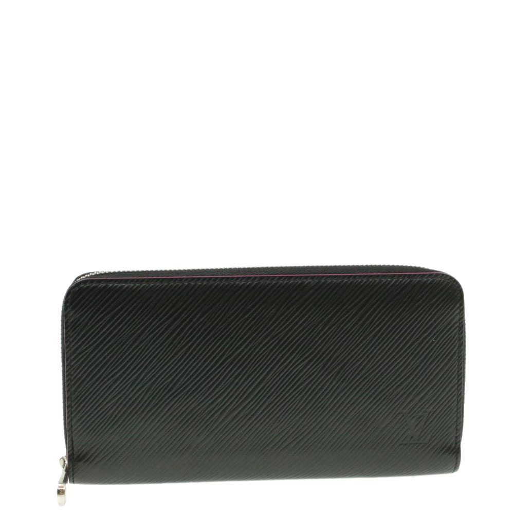 Pre-owned Louis Vuitton Black Epi Leather Zippy Wallet