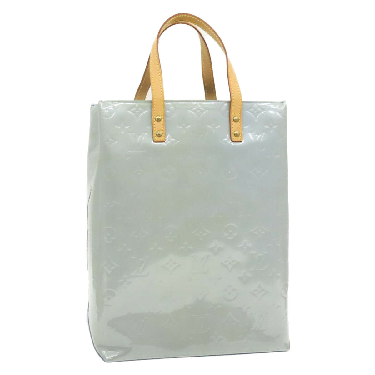 

Louis Vuitton Silver Monogram Vernis Reade MM Bag