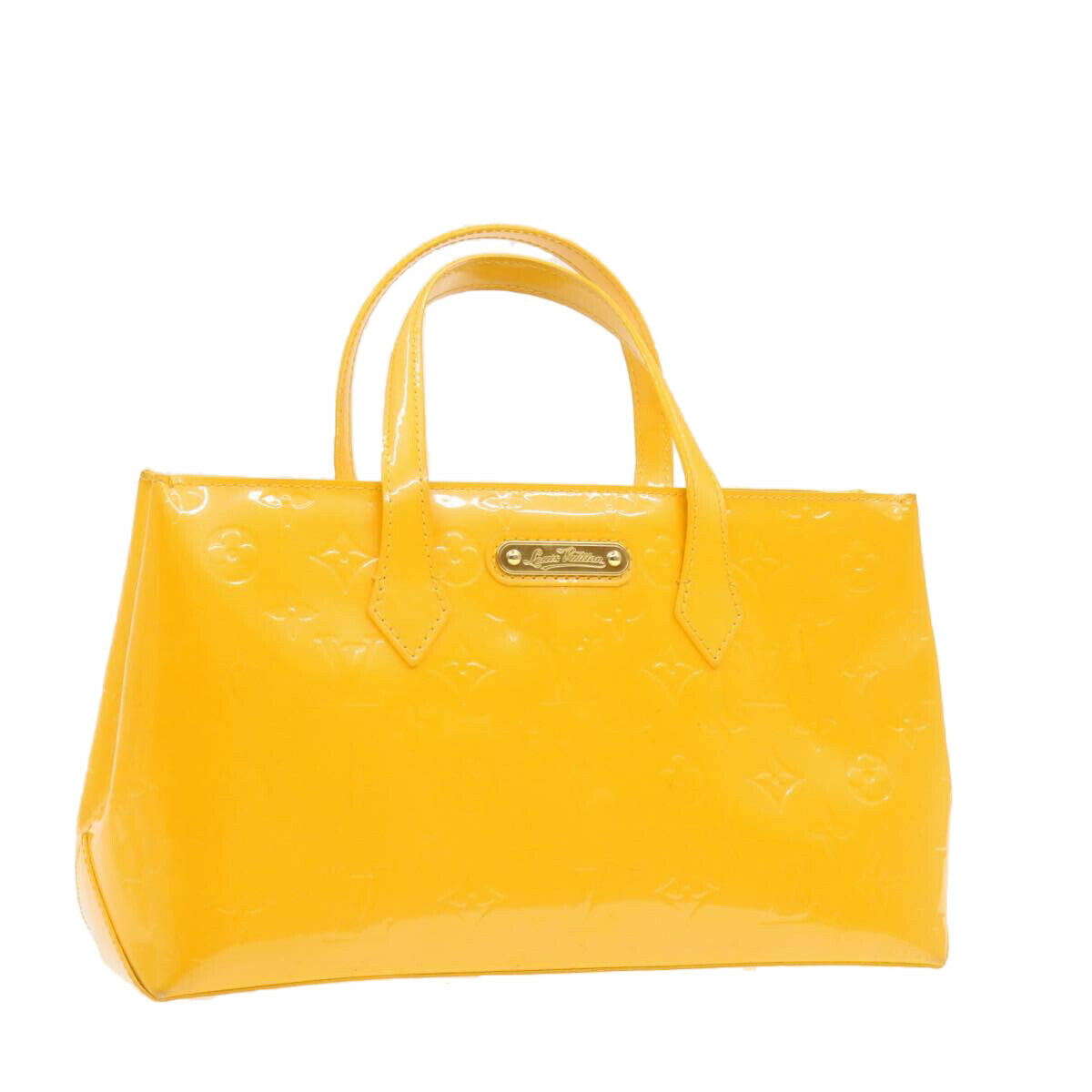 

Louis Vuitton Yellow Monogram Vernis Leather Wilshire PM Bag
