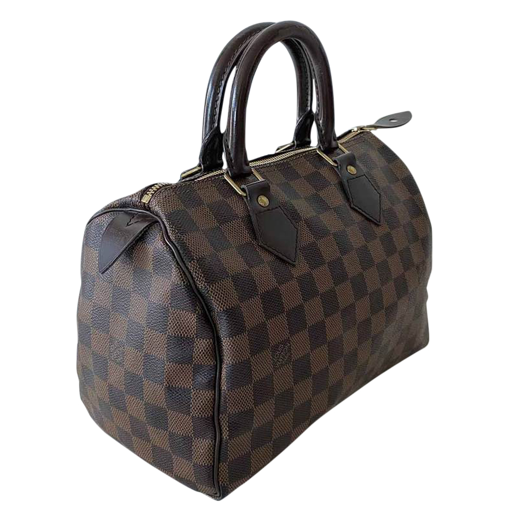 

Louis Vuitton Brown Damier Ebene Canvas Speedy 25 Bag