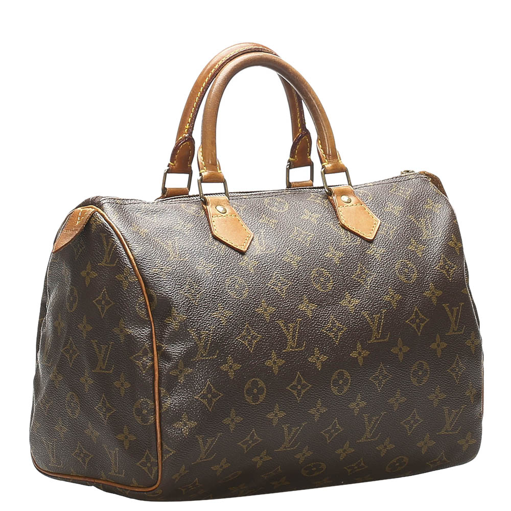 

Louis Vuitton Monogram Canvas Speedy 30 Bag, Brown