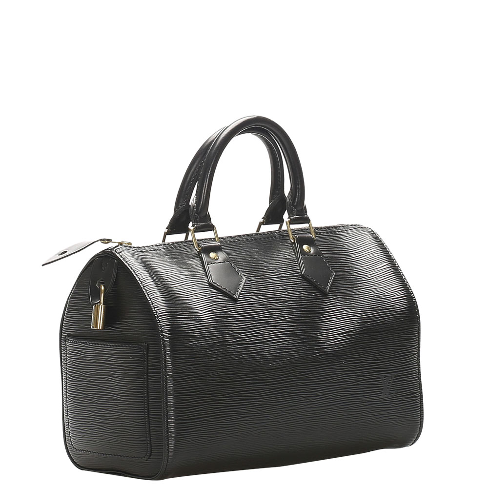 

Louis Vuitton Black Epi Leather Speedy 25 Bag