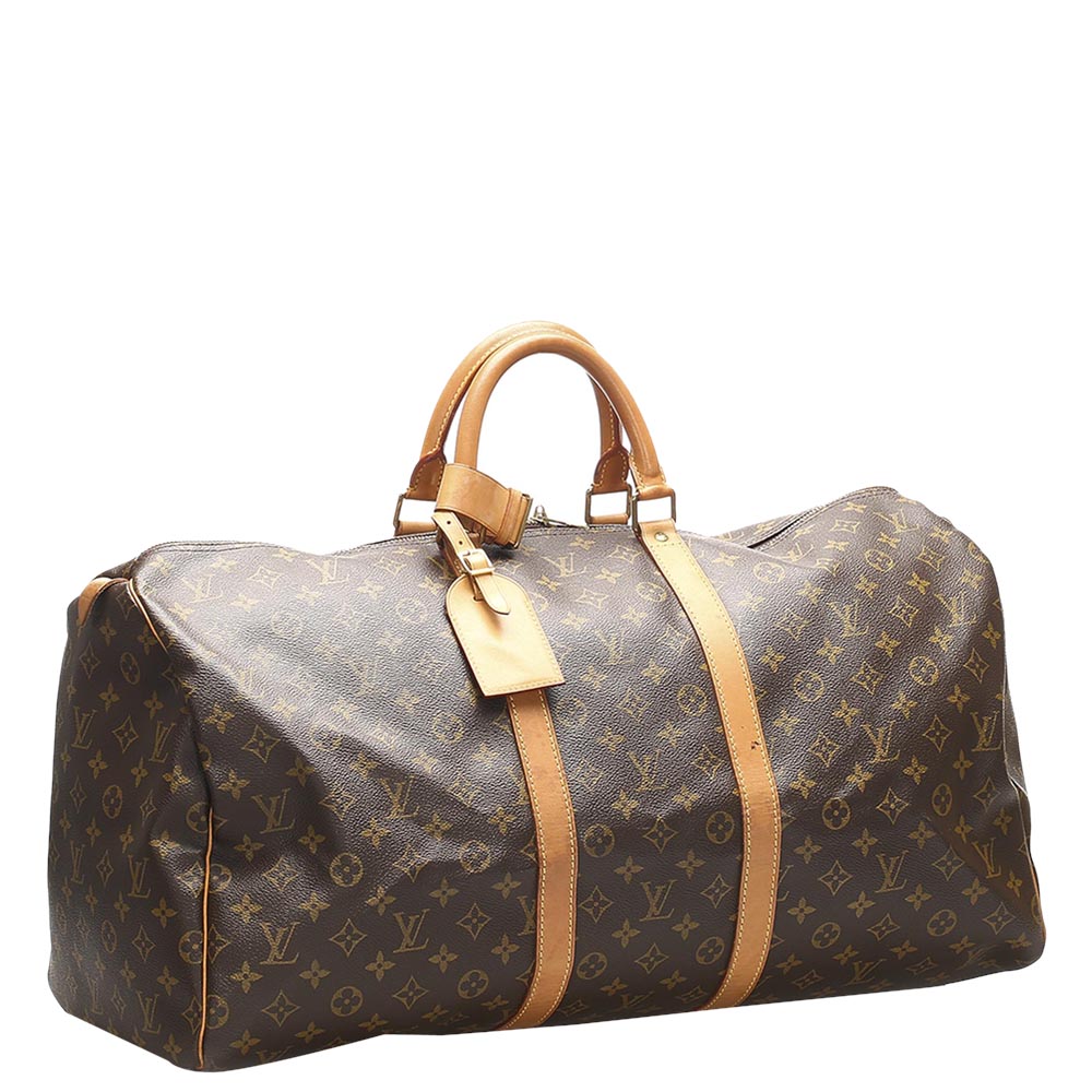 

Louis Vuitton Monogram Canvas Keepall 55 Bag, Brown