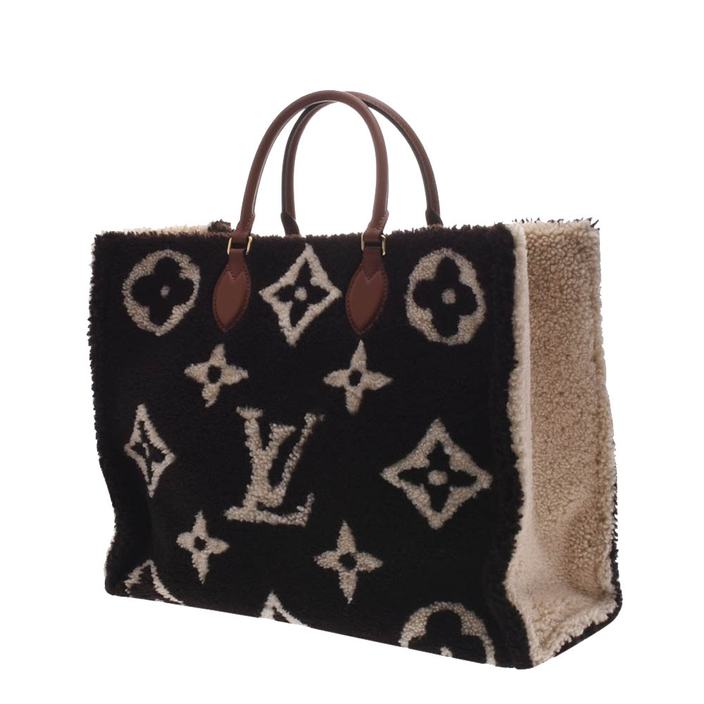 

Louis Vuitton Brown Leather Fur Teddy Monogram Shoulder Bag