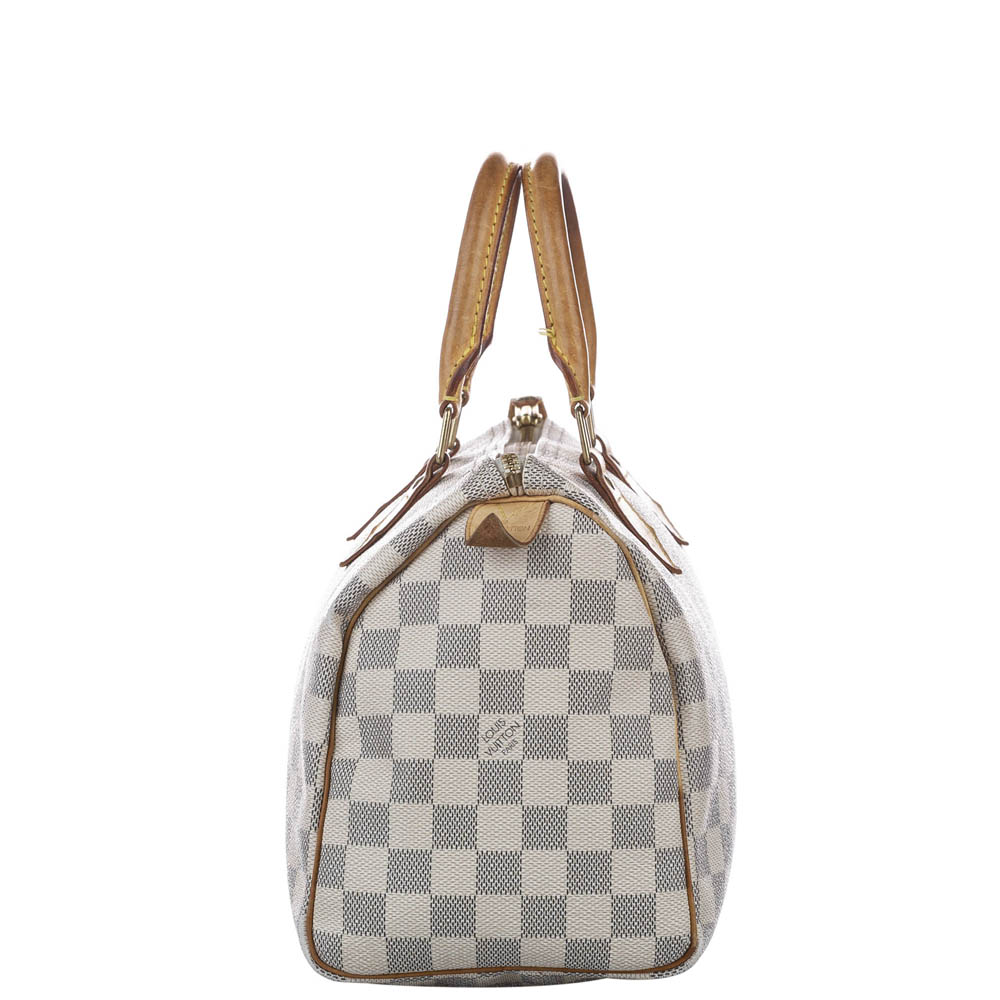 

Louis Vuitton White/Grey Damier Azur Canvas Speedy 30 bag, Blue