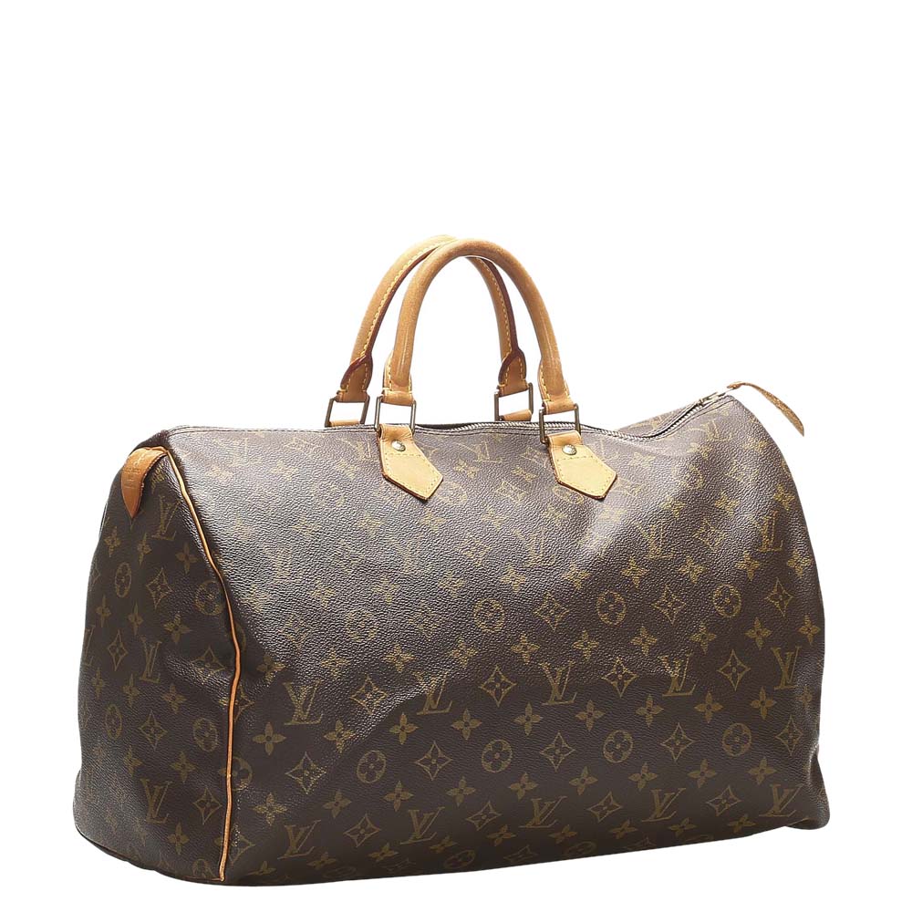 

Louis Vuitton Monogram Canvas Speedy 40 Bag, Brown