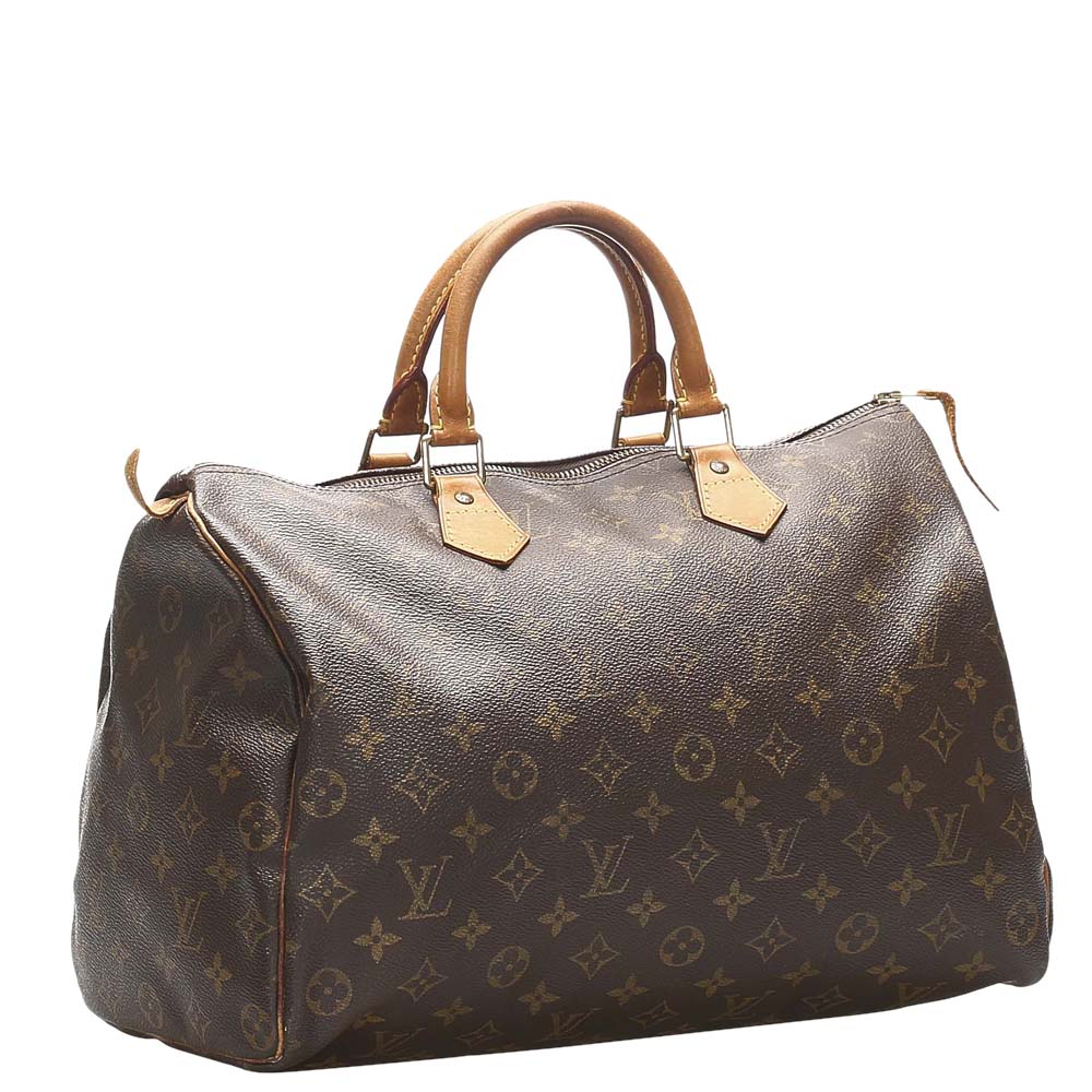 

Louis Vuitton Monogram Canvas Speedy 35 Bag, Brown