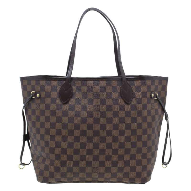 Louis Vuitton Damier Ebene Coated Canvas Neverfull MM